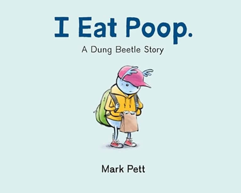 Book cover for I eat poop : a dung beetle story